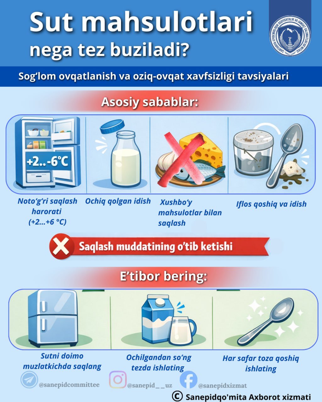 Sut mahsulotlari nega tez buziladi?